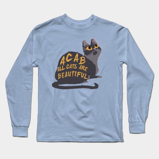 acab all cats are beautiful Long Sleeve T-Shirt by remerasnerds